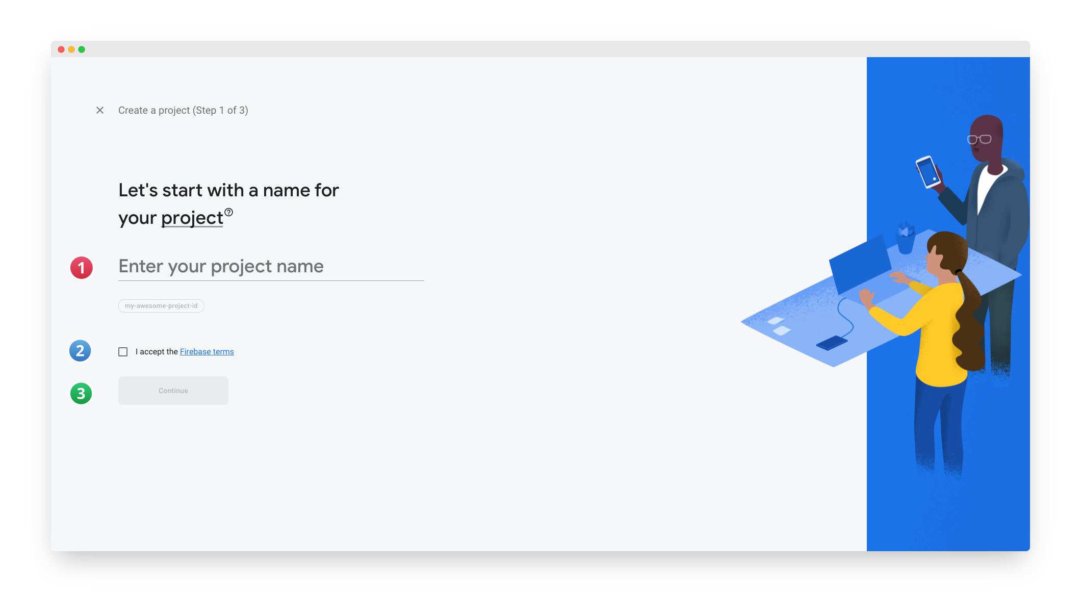 name firebase project